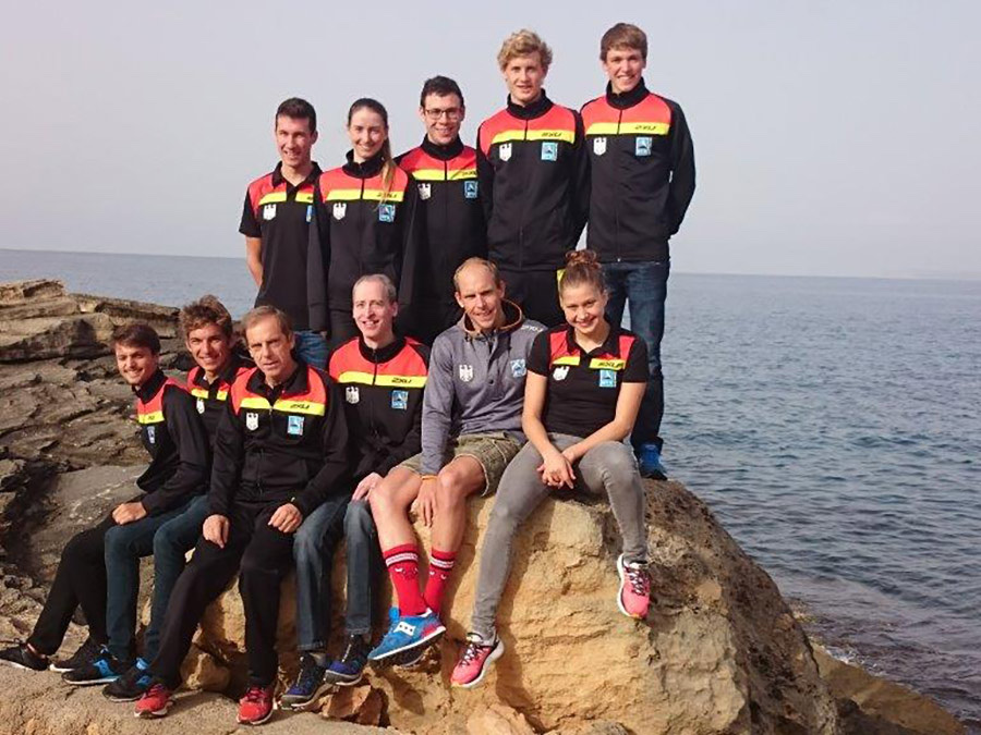 Deutsche U23- und Junioren-Nationalmannschaft mit Daniel Weinand
